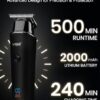 vgr v 937 professional corded & cordless hair trimmer for men with 500min long runtime | 2000mah lithium battery with led display (black)