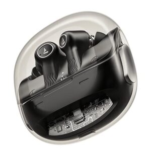 boat nirvana crystl (2025 launch), transparent case,spatial audio, anc(~32db), 100hrs battery,4mics enx,app support, bluetooth earbuds, tws ear buds wireless earphones with mic (quantum black)