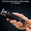vgr v 937 professional corded & cordless hair trimmer for men with 500min long runtime | 2000mah lithium battery with led display (black)