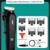 vgr vl 118 hair clipper for men & professionals | 200 min battery life, usb charging | led display, taper lever with stainless blade & 6 guide combs black