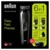 braun hair clippers for men mgk3220, 6 in 1 beard trimmer, ear and nose trimmer, cordless & rechargeable, multicolor