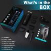 vgr v 937 professional corded & cordless hair trimmer for men with 500min long runtime | 2000mah lithium battery with led display (black)