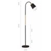 the artment your artistic apartment black metal nod modern minimalism led light corner floor lamp for home decor, living room or offices (height 150cm)