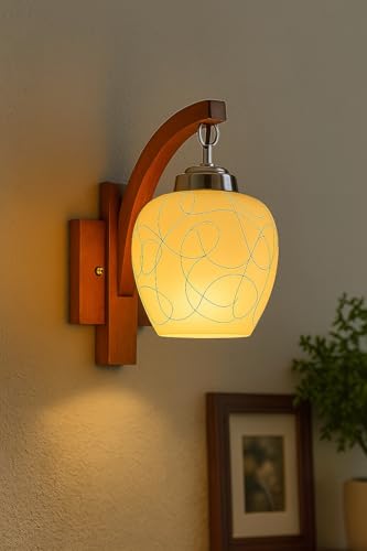 Mahganya Industries Designer Home Decorative Modern Wall mahganya industries designer home decorative modern wall lamp for living room, bedside, bedroom, decorative light for indoor application without bulb round lamp (blac, white)