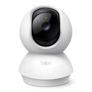 tapo c200 360° 2mp 1080p full hd pan/tilt home security wi fi smart camera| alexa enabled| 2 way audio| night vision| motion detection| sound and light alarm| indoor cctv white