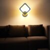 greywings golden led wall light for home, 3 color modes, warm white, cool white, natural white, modern acrylic crystal wall lamp for bedroom, living room, pack of 1