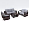 muraraka art sheesham wood 6 seater sofa set for living room furniture wooden sofa set 6 seater for home & office (3+2+1, walnut finish) | 6 seater wooden sofa muraraka art sheesham wood 6 seater sofa set for living room furniture wooden sofa set 6 seater for home & office (3+2+1, walnut finish) | 6 seater wooden sofa