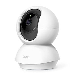 tapo c210 360° 3mp full hd 2304 x 1296p video pan/tilt smart wi fi security camera | alexa enabled | 2 way audio| night vision| motion detection | indoor cctv white