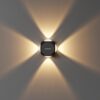 murphy led outdoor up/down wall light 6w, warm white, (4 multi directional beams), ip65 waterproof aluminum body, pack of 1 (2 year warranty)