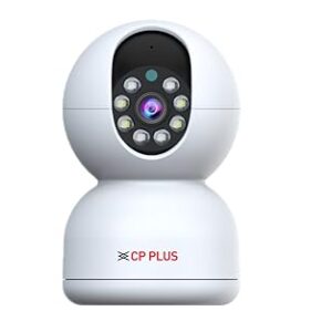 cp plus 3mp smart wi fi cctv camera | 360° & full hd home security | full color night vision | 2 way talk | advanced motion tracking | sd card support (upto 256gb) | ir distance 20mtr | ez p31