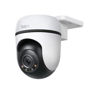 tapo c510w 2k 3mp 1296p outdoor pan/tilt security wi fi camera, ip65 weatherproof, motion detection, 360