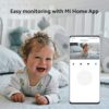 mi xiaomi wireless home security camera 2i 2022 edition | full hd picture | 360 view | 2mp | ai powered motion detection | enhanced night vision| talk back feature (2 way calling), 1080p, white
