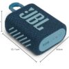 jbl go 3, wireless ultra portable bluetooth speaker, pro sound, vibrant colors with rugged fabric design, waterproof, type c (without mic, blue) jbl go 3, wireless ultra portable bluetooth speaker, pro sound, vibrant colors with rugged fabric design, waterproof, type c (without mic, blue)