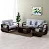 MURARAKA ART Sheesham Wood 6 Seater Sofa Set for Living muraraka art sheesham wood 6 seater sofa set for living room furniture wooden sofa set 6 seater for home & office (3+2+1, walnut finish) | 6 seater wooden sofa
