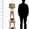 finautica wooden italian wooden crafter standard size floor lamp new cross design with khadi lamp shade, bulb and holder, pack of 1 finautica wooden italian wooden crafter standard size floor lamp new cross design with khadi lamp shade, bulb and holder, pack of 1
