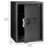amazon basics digital safe with electronic keypad locker for home, gross capacity 58l (net 51l), black