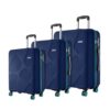 safari pentagon pro 8 wheels set of 3 (cabin + medium + large) trolley bags, hard case polypropylene, 360º wheeling luggage, travel bag, suitcase for travel, trolley bags for travel, navy