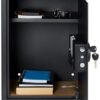 amazon basics digital safe with electronic keypad locker for home, gross capacity 58l (net 51l), black