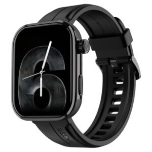 noise pro 6 max smart watch:intelligent ai, endless ai watch faces, ai companion, 1.96” amoled, stainless steel build, built in gps, 5 atm, en2 processor, for ios & android(jet black)