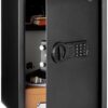 amazon basics digital safe with electronic keypad locker for home, gross capacity 58l (net 51l), black