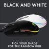 logitech g 102 light sync wired gaming mouse with customizable rgb lighting, 6 programmable buttons, gaming grade sensor, 8k dpi tracking,16.8mn color, light weight white logitech g 102 light sync wired gaming mouse with customizable rgb lighting, 6 programmable buttons, gaming grade sensor, 8k dpi tracking,16.8mn color, light weight white