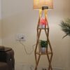 finautica wooden italian wooden crafter standard size floor lamp new cross design with khadi lamp shade, bulb and holder, pack of 1 finautica wooden italian wooden crafter standard size floor lamp new cross design with khadi lamp shade, bulb and holder, pack of 1