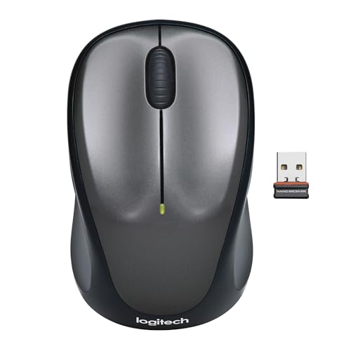 Logitech M235 Wireless Mouse, 1000 DPI Optical Tracking, 12 logitech m235 wireless mouse, 1000 dpi optical tracking, 12 month life battery, compatible with windows, mac, chromebook/pc/laptop