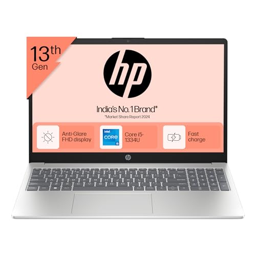 HP 15, 13th Gen Intel Core i5-1334U Laptop (16GB DDR4, hp 15, 13th gen intel core i5 1334u laptop (16gb ddr4, 512gb ssd) anti glare, 15.6"/39.6cm, fhd, win 11, ms office 21, silver, 1.59kg, intel iris xe graphics, 1080p fhd camera, backlit kb, fd0221tu