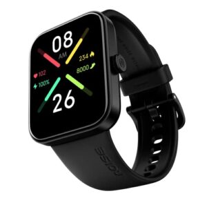 noise pulse go buzz smart watch with advanced bluetooth calling, 1.69" tft display, spo2, 100 sports mode with auto detection, upto 7 days battery (2 days with heavy calling) jet black