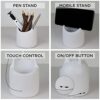 weird wolf 3 colour mode led study/table/desk lamp with pen holder, 6 month warranty(plastic, white, pack of 1)