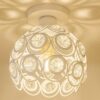 homesake® metal dual ring crystal flush mount ceiling lamp light, for hallway light fixture ceiling flush mount (dual ring white) homesake® metal dual ring crystal flush mount ceiling lamp light, for hallway light fixture ceiling flush mount (dual ring white)