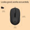 hp 150 wired mouse elegant ergonomic design, 1600 dpi optical tracking, usb plug & play / 3 years warranty (240j6aa), black hp 150 wired mouse elegant ergonomic design, 1600 dpi optical tracking, usb plug & play / 3 years warranty (240j6aa), black