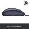 logitech b100 corded wired usb right or left hand use mouse for computers and laptops black