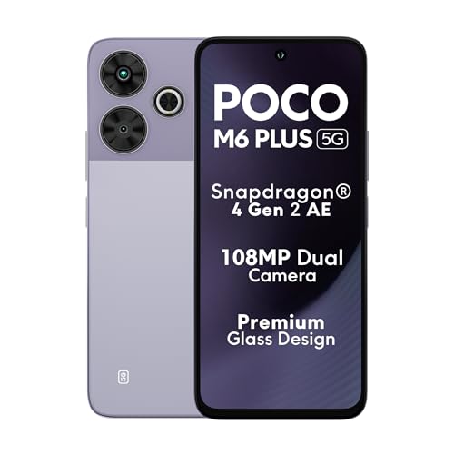POCO M6 Plus 5G Misty Lavender 8GB RAM 128GB ROM poco m6 plus 5g misty lavender 8gb ram 128gb rom