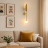 coral tree long dual side light frosted glass metal wall light for bedroom, living room, dining room & home decor (golden color 60 cm height) coral tree long dual side light frosted glass metal wall light for bedroom, living room, dining room & home decor (golden color 60 cm height)