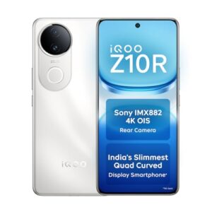 iqoo z10r 5g (moonstone, 8gb ram, 128gb storage) | 32mp 4k selfie camera | quad curved amoled display | dimensity 7400 processor with 750k+ antutu