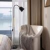 the artment your artistic apartment black metal nod modern minimalism led light corner floor lamp for home decor, living room or offices (height 150cm)