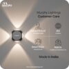 murphy led outdoor up/down wall light 6w, warm white, (4 multi directional beams), ip65 waterproof aluminum body, pack of 1 (2 year warranty)