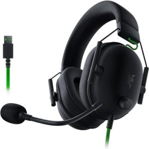 razer blackshark v2 x usb wired esports gaming headset: 7.1 surround sound 50mm drivers 240g lightweight build noise cancelling mic hybrid memory foam cushions black rz04 04570100 r3m1