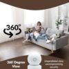 cp plus 4mp wi fi pt home security smart camera | 360˚ with pan & tilt | two way talk | cloud monitoring | motion detect | night vision | supports sd card (up to 128 gb) | alexa & ok google cp e41a