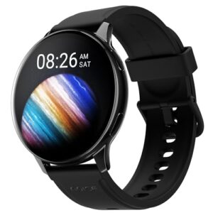 noise vortex plus 1.46 amoled display, aod, bt calling, sleek metal finish, 7 days battery life, all new os with 100+ watch faces & health suite (black)