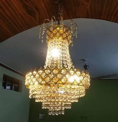 PRMOAGEN® PCL-1654/1100 Chandelier Ceiling Lamp 300mm Glass prmoagen® pcl 1654/1100 chandelier ceiling lamp 300mm glass crystal big size jhumar lamp fo living room/hall
