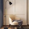 the artment your artistic apartment black metal nod modern minimalism led light corner floor lamp for home decor, living room or offices (height 150cm)