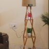 finautica wooden italian wooden crafter standard size floor lamp new cross design with khadi lamp shade, bulb and holder, pack of 1 finautica wooden italian wooden crafter standard size floor lamp new cross design with khadi lamp shade, bulb and holder, pack of 1