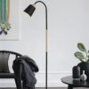 the artment your artistic apartment black metal nod modern minimalism led light corner floor lamp for home decor, living room or offices (height 150cm)