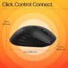 hp m120 wireless mouse, usb a nano dongle, 2.4 ghz wireless connection, 6 buttons, up to 1600 dpi, optical sensor, ergonomic design, 12 month battery life, 3 year warranty, 60g±5%, black, 7j4g4aa