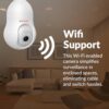 cp plus 3 mp resolution smart wi fi bulb security camera | 360° view | 2 way talk | motion tracking & detection alert | built in siren | advanced night vision | ir distance 15 mtr. | cp t31a