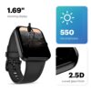 noise pulse go buzz smart watch with advanced bluetooth calling, 1.69" tft display, spo2, 100 sports mode with auto detection, upto 7 days battery (2 days with heavy calling) jet black