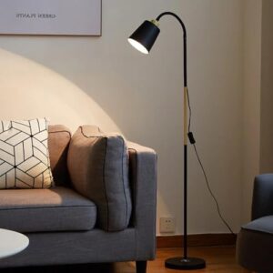the artment your artistic apartment black metal nod modern minimalism led light corner floor lamp for home decor, living room or offices (height 150cm)