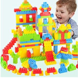 funblast diy plastic building blocks for kids building blocks toy for kids puzzle games for kid, toys for children educational & learning toy for kid, girls & boys (250+ blocks with 38 wheels)